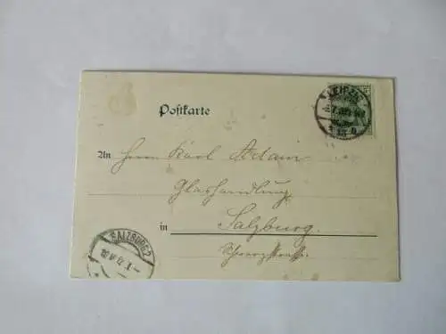 seltene AK Leipzig Hotel Palmbaum gel. 1903 