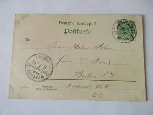 seltene AK Leipzig Geschäftshaus Pertersstrasse gel. 1897