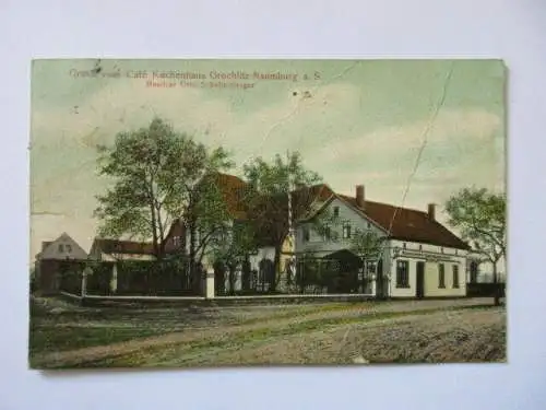 seltene AK Grochlitz Naumburg  Cafe Kuchenhaus gel. 1909