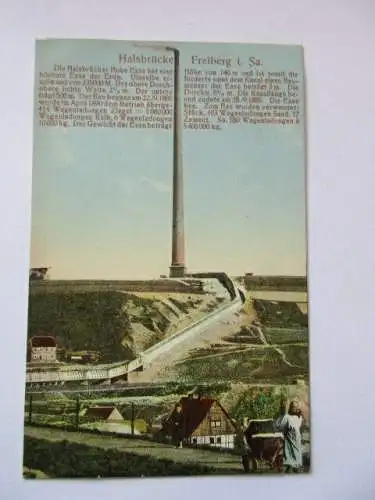 seltene AK Freiberg i, Sachsen  Halsbrücke  gel. 1911