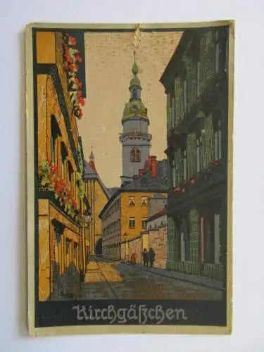 seltene Ak Chemnitz Kirchgässchen 1921