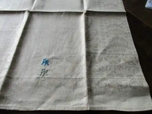 1 altes Leinen Damast Geschirrtuch Jugendstil ( 98 ) 