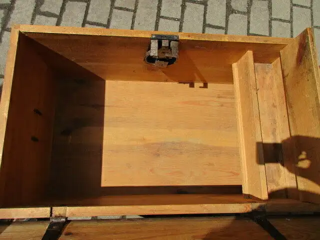 Bauerntruhe Truhe Flachdeckeltruhe Biedermeier um 1845 Weichholz Nr. 7 10