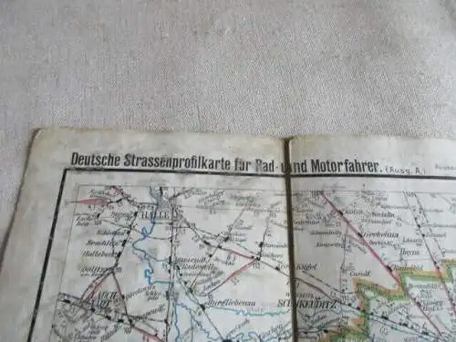 Messtischblatt auf Leinen   Leipzig und Umgebung Nr. 14