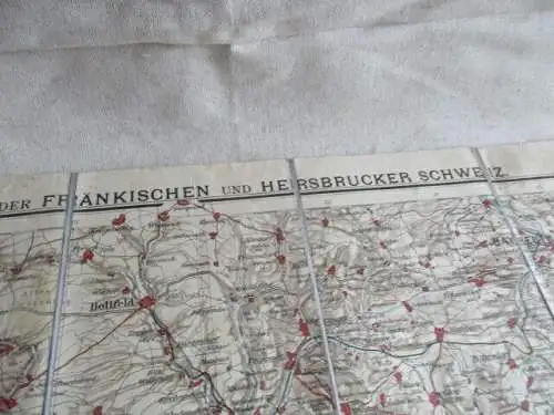 Messtischblatt auf Leinen Fränkischen und Herbsburger Schweiz   Nr. 04
