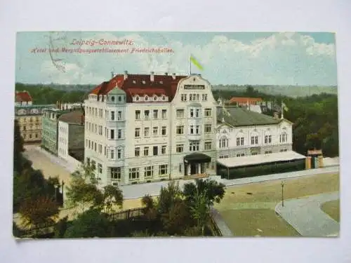 seltene alte Ak Leipzig Connewitz Hotel Friedrichshallen Häuser 1920
