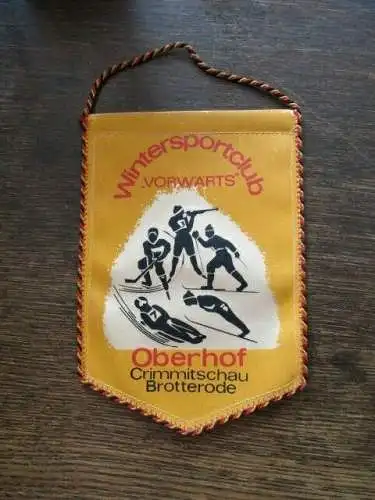 Wimpel Wintersportklub Vorwärts Oberhof Crimmitschau Brotterode DDR