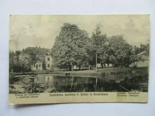 seltene Ak Zeidler Brtníky Nordböhmen Jagdschloss Sternberg ca. 1915