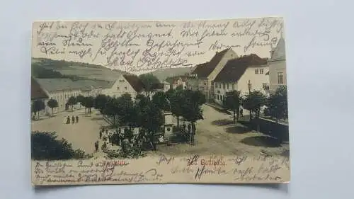seltene Ak Bad Gottleuba Marktplatz Uhrmacher Feldpost 1910