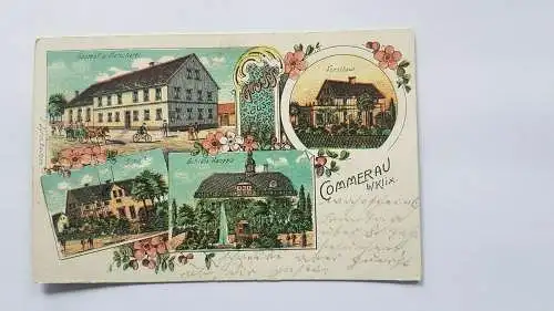 selten Ak Commerau Klix Gasthof Fleischerei Forsthaus Schule  Schloss Litho 1910