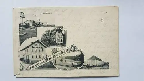 selten Ak Reitzenhain Bahnhof, Hotel Neue Welt Malzhaus Kurhaus 1910