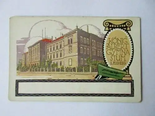 seltene AK Leipzig König Albert Gymnasium Parthestrasse um 1910 ungel