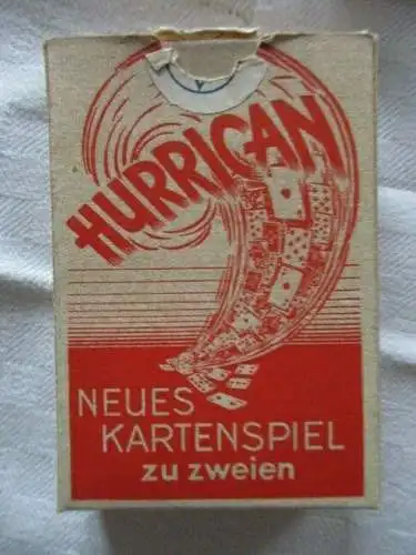 altes Kartenspiel HURRICAN Das Spiel zu zweien Altenburger Spielkarten um 1930