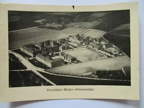 seltene AK Meissen Polizeischule von oben Gesamtansicht ungel. 1935