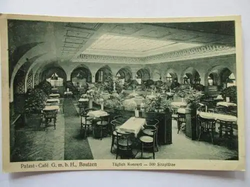 seltene AK Bautzen Palast Cafe gel. 1926