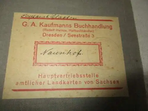Messtischblatt auf Leinen  Nauenhof  und Umgebung 1918   Nr.06