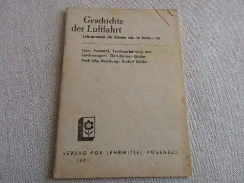 Quartett Geschichte der Luftfahrt Forkel Pössneck 1981