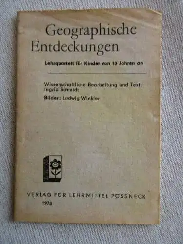 Quartett Geographische Entdeckungen Forkel Pössneck 1978