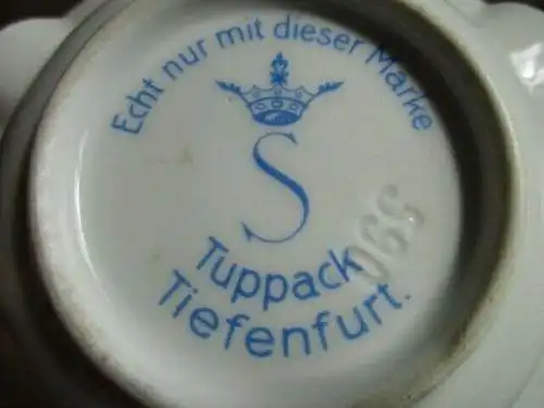 Porzellan Aschenbecher Tuppack Porzellan Tiefenfurt