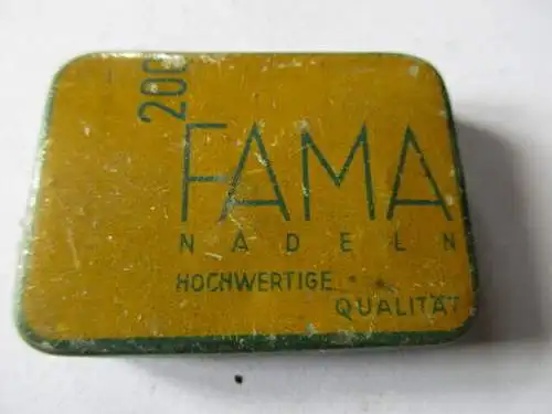 seltene alte Grammophonnadeln 200 FAMA Nadeldose