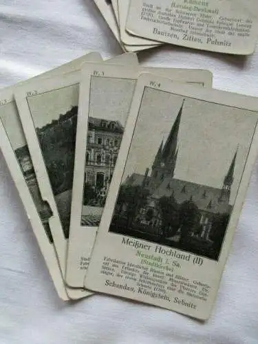 altes Quartett UNSER SACHSENLAND Scholz Verlag Mainz um 1910