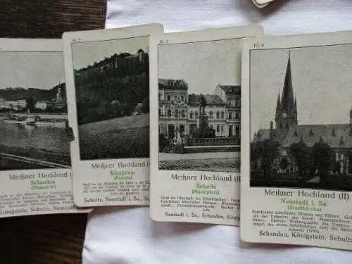 altes Quartett UNSER SACHSENLAND Scholz Verlag Mainz um 1910