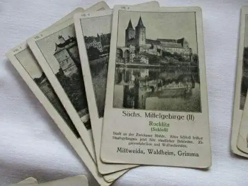 altes Quartett UNSER SACHSENLAND Scholz Verlag Mainz um 1910