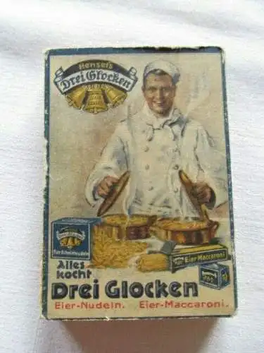 Hensels 3 Glocken Werbung Quartett Unterhaltungsspiel Wahrsagespiel um 1925