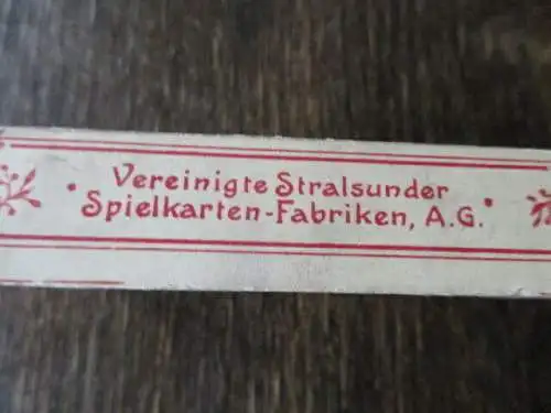 Stralsunder Salon-Patience Nr.184 alte Skatkarten 52 Blatt Litho um 1920 Leipzig
