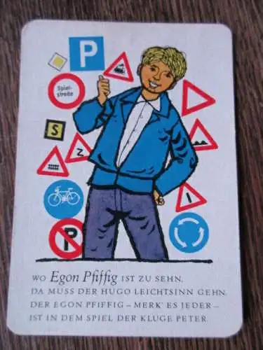 Quartett Egon Pfiffig Eine kleine Verkehrslehre Forkel Pössneck 1965