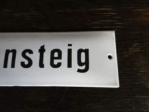 altes Emailleschild Emaille Finkensteig