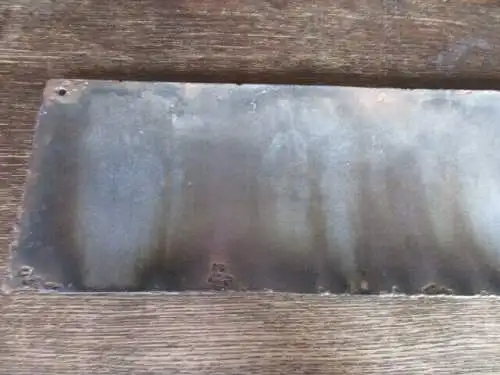 altes Emailleschild Emaille Knausche Straße