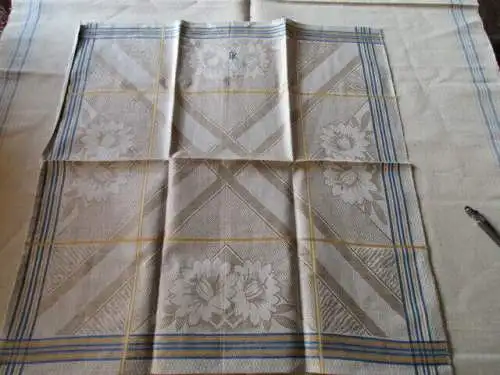 ein altes Leinen Geschirrtuch Handtuch Tischläufer Jugendstil TOP (209)