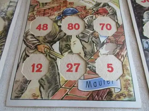 Was wollt ihr lernen ? Ein belehrendes Rechenspiel Lottospiel 1953 RARITÄT