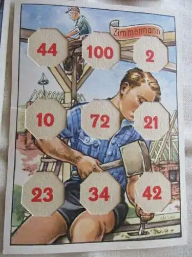 Was wollt ihr lernen ? Ein belehrendes Rechenspiel Lottospiel 1953 RARITÄT