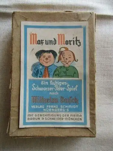 altes Quartett Max und Moritz Schwarzer Peter Franz Schmidt Nürnberg 
