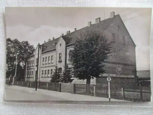 Ak Ruhland Geschwister Scholl Schule Dresdner Strasse ungelaufen 1959