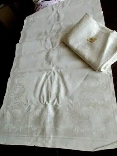 Jugendstil 2 alte Leinen Handtücher Küchentuch Tischläufer Monogramm (38)
