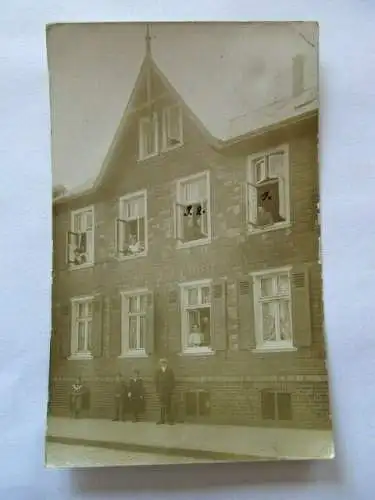 alte Ak Barmen Wuppertal Hausansicht Menschen 1911