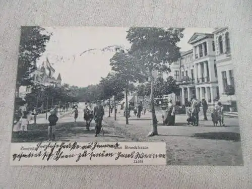 AK Zinnowitz Usedom Neue Strandstrasse 1905