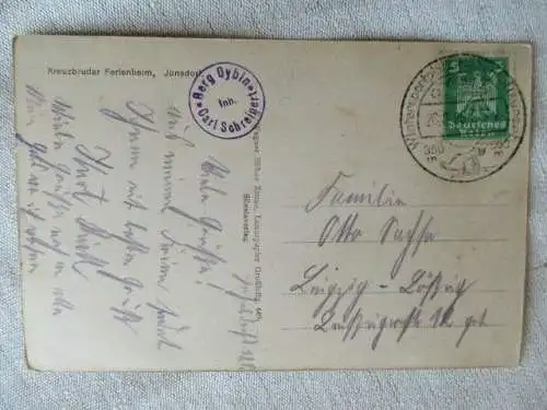 AK Jonsdorf Ferienheim Kreuzbruder 1926