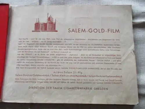 Salem Gold Film Bilder Album 1 Zigarettenbilderalbum Dresden Yenidze