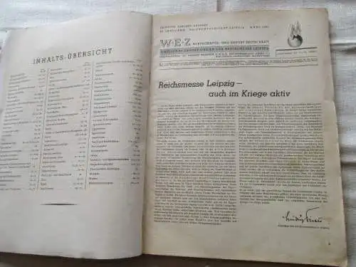 WEZ Wirtschafts und Export Leipzig Zeitschrift + Textilmesse Frühjahr 1941 
