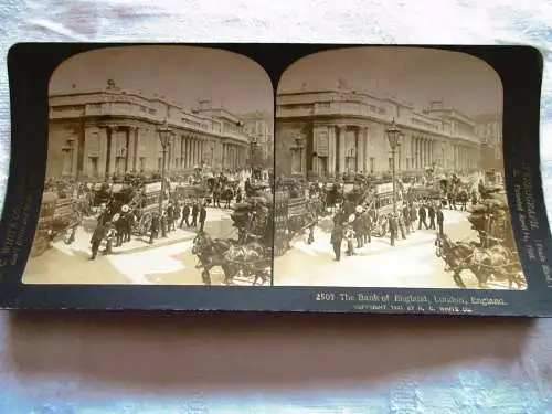 H. C. White & Co Stereobild Stereoview Bank von England The Bank of England 1901