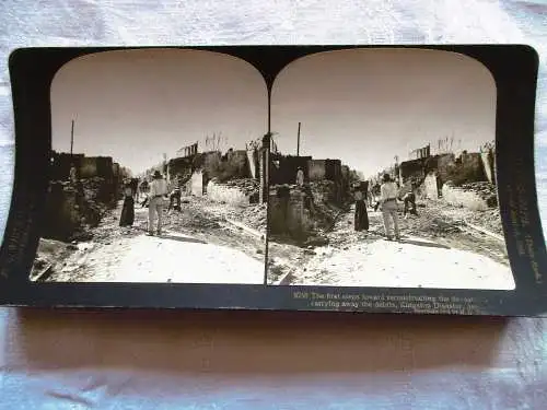 H. C. White & Co Stereobild Stereoview Wiederaufbau Kingston Jamaica 1907