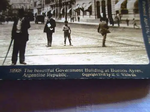 H. C. White & Co Stereobild Stereoview Regierungsgebäude Buenos Aires 1908