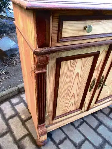 Kommode Halbschrank Jugendstil um 1900 Weichholz  Landhausstil