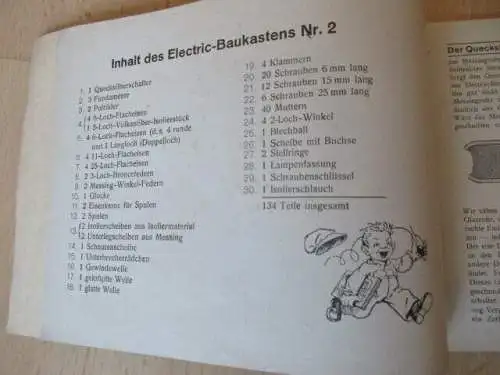 Electric Büchlein Nr. 2 Bauanleitung für den Electric Baukasten 1932 