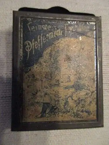 seltene alte Blechdose Pfefferminz Pastillen Caspar Bader München um 1910