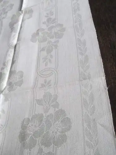 altes Leinen Damast Geschirrtuch Jugendstil unbenutzt 120